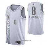 Camiseta Oklahoma City Thunder Paul Watson JR. #8 Ciudad 2021-22 Blanco