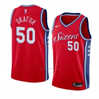 Camiseta Philadelphia 76ers Emeka Okafor #50 Statement 2018 Rojo