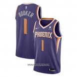 Camiseta Phoenix Suns Devin Booker #1 Icon 2021 Violeta