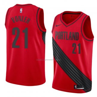 Camiseta Portland Trail Blazers Noah Vonleh #21 Statement 2018 Rojo