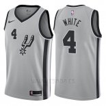 Camiseta San Antonio Spurs Derrick White #4 Statement 2017-18 Gris