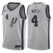 Camiseta San Antonio Spurs Derrick White #4 Statement 2017-18 Gris