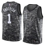 Camiseta San Antonio Spurs Kyle Anderson #1 Ciudad 2018 Gris