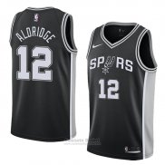 Camiseta San Antonio Spurs Lamarcus Aldridge Icon #12 2017-18 Negro