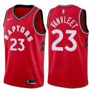 Camiseta Toronto Raptors Fred Vanvleet #23 Icon 2017-18 Rojo