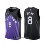 Camiseta Toronto Raptors Malachi Flynn #8 Earned 2020-21 Negro Violeta