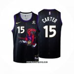 Camiseta Toronto Raptors Vince Carter #15 Ciudad 2024-25 Negro