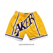 Pantalone Los Angeles Lakers Mitchell & Ness Big Face Amarillo