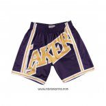 Pantalone Los Angeles Lakers Mitchell & Ness Big Face Amarillo Violeta