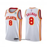 Camiseta Atlanta Hawks Danilo Gallinari #8 Association 2020-21 Blanco