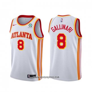 Camiseta Atlanta Hawks Danilo Gallinari #8 Association 2020-21 Blanco