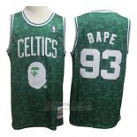 Camiseta Boston Celtics Bape #93 Verde Hardwood Classic