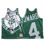Camiseta Boston Celtics Carsen Edward #4 Mitchell & Ness Big Face Verde