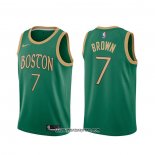 Camiseta Boston Celtics Jaylen Brown #7 Ciudad 2019-20 Verde