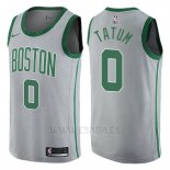 Camiseta Boston Celtics Jayson Tatum #0 Ciudad Gris