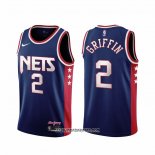 Camiseta Brooklyn Nets Blake Griffin #2 Ciudad 2021-22 Azul