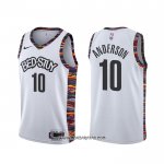 Camiseta Brooklyn Nets Justin Anderson #10 Ciudad Blanco