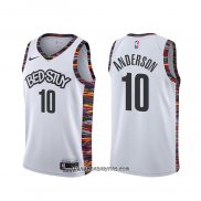 Camiseta Brooklyn Nets Justin Anderson #10 Ciudad Blanco