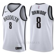 Camiseta Brooklyn Nets Spencer Dinwiddie #8 Association 2017-18 Blanco