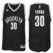 Camiseta Brooklyn Nets Thaddeus Young #30 Negro
