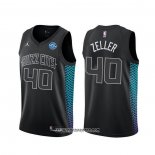 Camiseta Charlotte Hornets Cody Zeller #40 Ciudad Negro