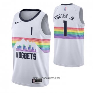 Camiseta Denver Nuggets Michael Porter JR. #1 Ciudad Blanco