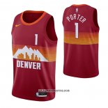 Camiseta Denver Nuggets Michael Porter #1 Ciudad 2020-21 Rojo