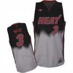 Camiseta Desvanecida Moda Dwyane Wade #3 Gris