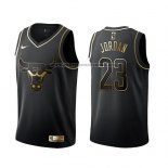 Camiseta Golden Edition Chicago Bulls Michael Jordan Negro