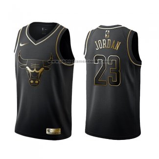 Camiseta Golden Edition Chicago Bulls Michael Jordan Negro