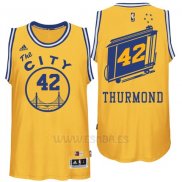 Camiseta Golden State Warriors Nate Thurmond #42 Retro City Bus Amarillo