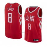 Camiseta Houston Rockets James Ennis #8 Ciudad 2018 Rojo