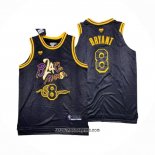 Camiseta Los Angeles Lakers Kobe Bryant #8 Black Mamba Snakeskin Negro