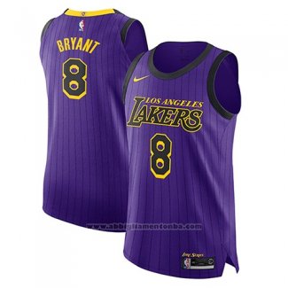 Camiseta Los Angeles Lakers Kobe bryant #8 Ciudad 2018-19 Violeta