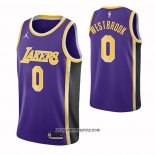 Camiseta Los Angeles Lakers Russell Westbrook #0 Statement 2021-22 Violeta