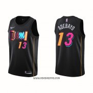 Camiseta Miami Heat Bam Adebayo #13 Ciudad 2021-22 Negro