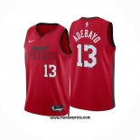 Camiseta Miami Heat Bam Adebayo #13 Ciudad 2024-25 Rojo