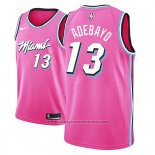 Camiseta Miami Heat Bam Adebayo #13 Earned 2018-19 Rosa