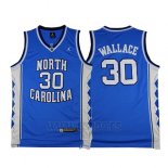 Camiseta NCAA North Carolina Tar Heels Rasheed Wallace #30 Azul