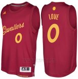 Camiseta Navidad 2016 Cleveland Cavaliers Kevin Love #0 Rojo