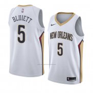 Camiseta New Orleans Pelicans Trevon Bluiett #5 Association 2017-18 Blanco