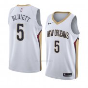 Camiseta New Orleans Pelicans Trevon Bluiett #5 Association 2017-18 Blanco