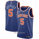 Camiseta New York Knicks Immanuel Quickley #5 Icon 2020-21 Azul