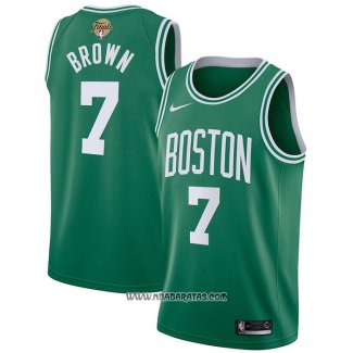 Camiseta Nino Boston Celtics Jaylen Brown #7 Icon 2024 Verde