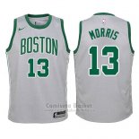 Camiseta Nino Boston Celtics Marcus Morris Ciudad #13 2017-18 Gris