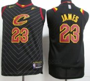 Camiseta Nino Cleveland Cavaliers LeBron James #23 2017-18 Negro