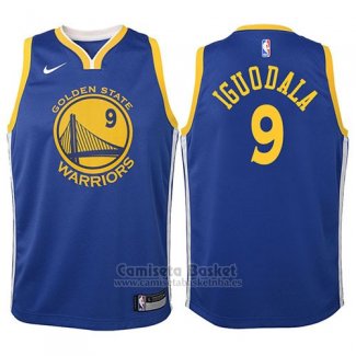 Camiseta Nino Golden State Warriors Andre Iguodala Icon #9 2017-18 Azul