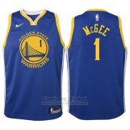 Camiseta Nino Golden State Warriors Javale Mcgee Icon #1 2017-18 Azul