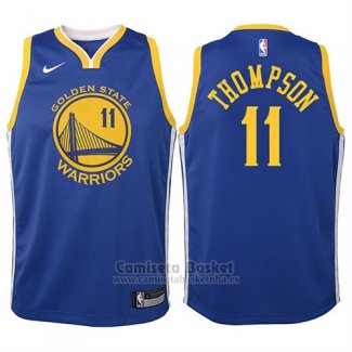 Camiseta Nino Golden State Warriors Klay Thompson #11 2017-18 Azul