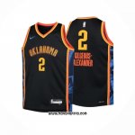 Camiseta Nino Oklahoma City Thunder Shai Gilgeous-Alexander #2 Ciudad 2024-25 Negro